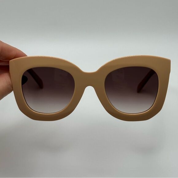 NEW CELINE Sunglasses CL4005FN 4957Z Beige/Violet Gradient Women - Picture 4 of 11